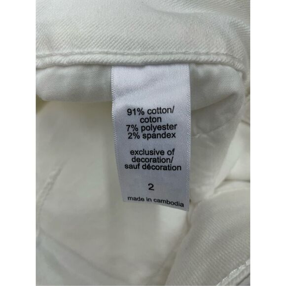 NWT Maurices White Mid Rise Cropped Capris Size 2 - Picture 4 of 9